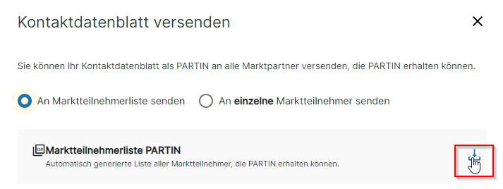 CSV-Export PARTIN-Partner